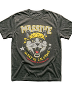 MASSIVE Glory to Columbus graphic t-shirt in charcoal