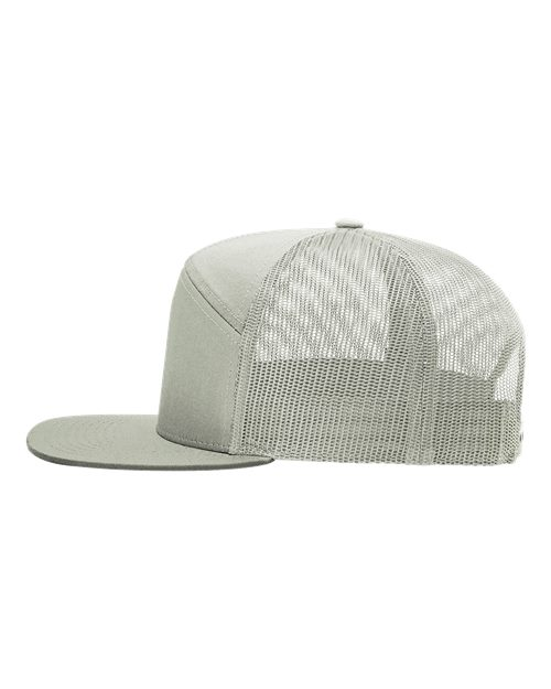 Light Gray Richardson 168 seven-panel trucker cap side view