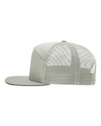 Light Gray Richardson 168 seven-panel trucker cap side view