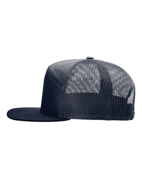 Navy Richardson 168 seven-panel trucker cap side view